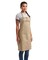 Artisan Collection by Reprime® Barley Contrast Stitch Recycled Polyester Cotton Bib Apron with Pockets